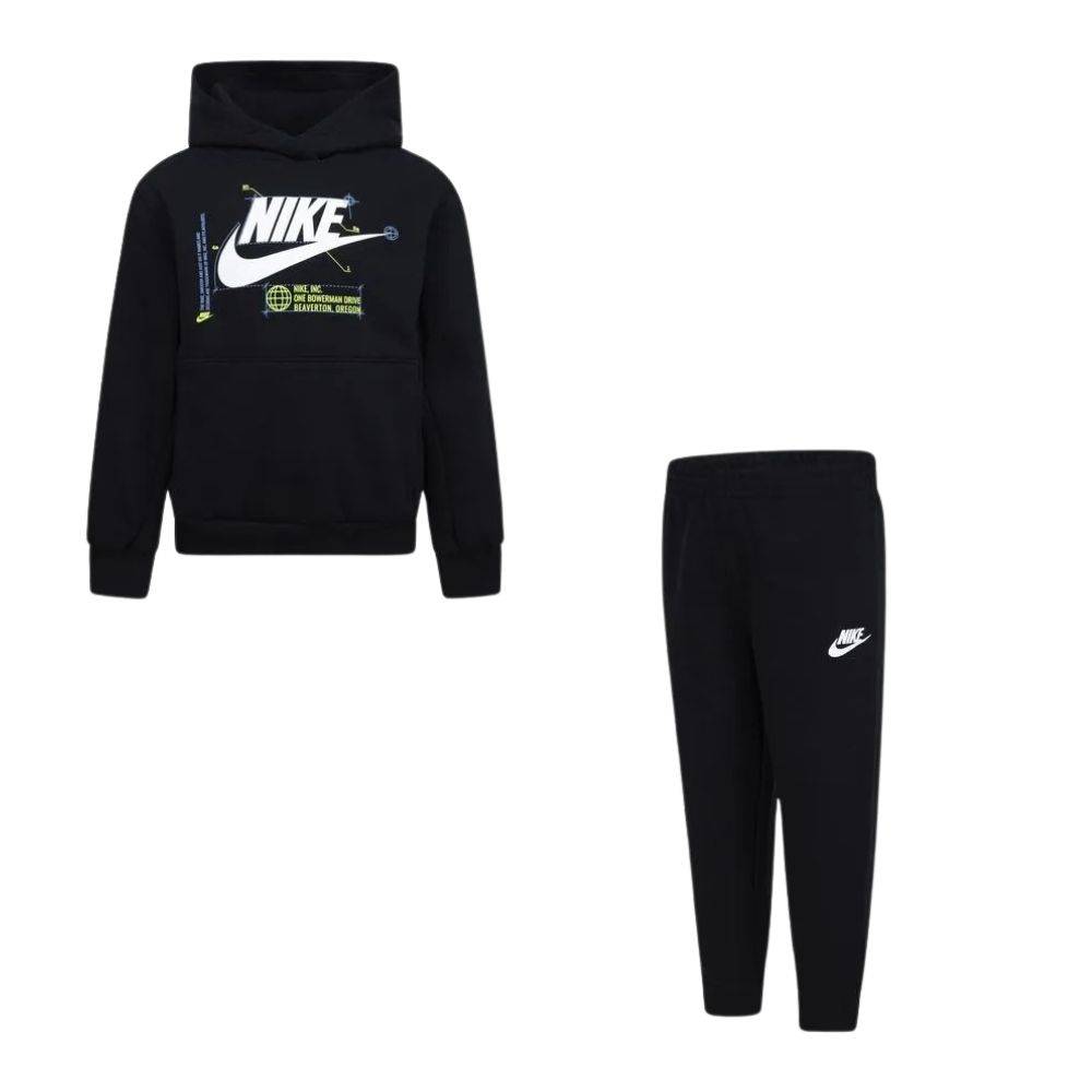 NIKE LITTLE KIDS NSW HBR FUTURA PULLOVER PANT SET