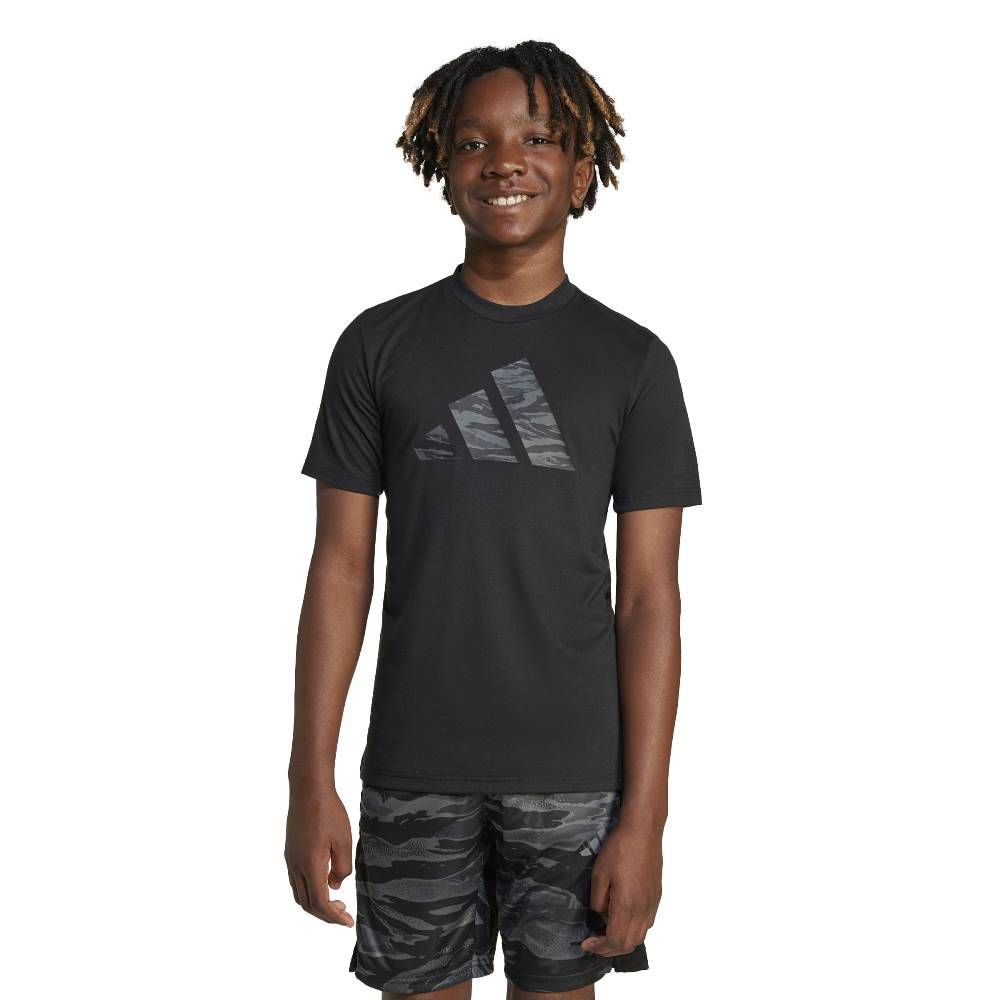 ADIDAS YOUTH TRAIN ESSENTIALS CAMO PRINT T-SHIRT