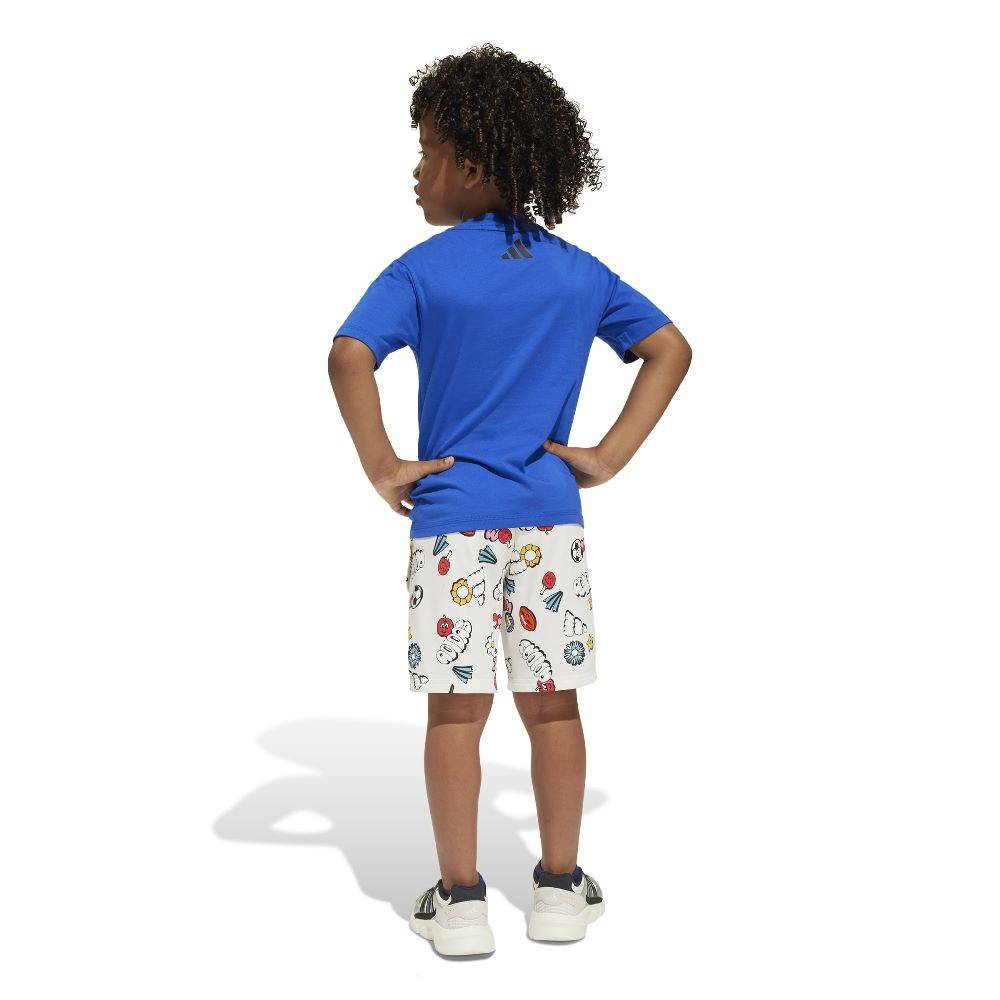 ADIDAS LITTLE KIDS SEASONAL ESSENTIALS FUN T-SHIRT SET