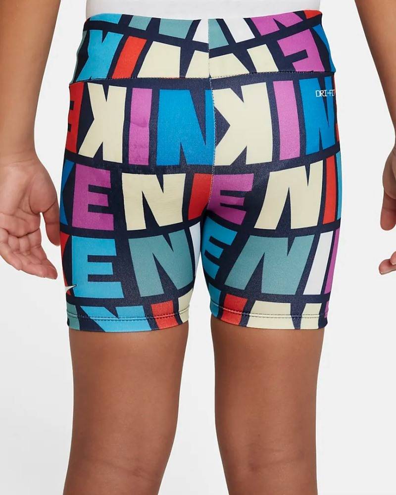 NIKE LITTLE GIRLS SNACK PACK PRINTED BIKE SHORT