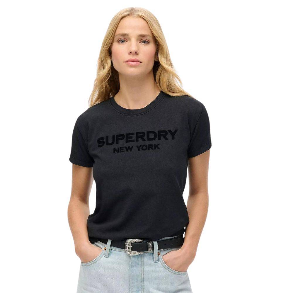 SUPERDRY SPORT LUXE GRAPHIC FITTED TEE