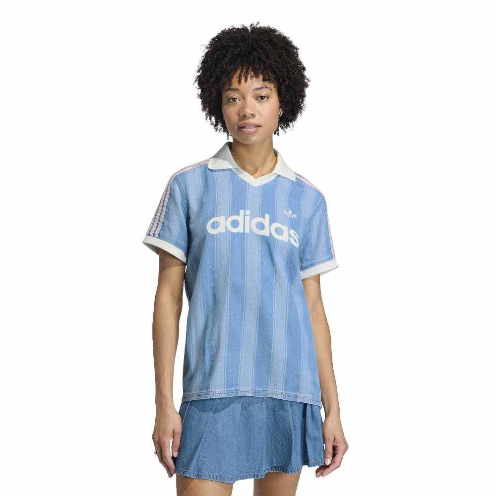 ADIDAS ORIGINALS DENIM FOOTBALL JERSEY