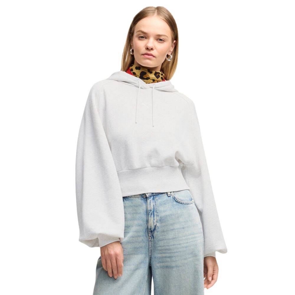 PUMA ESS  CROPPED BALLOON SLEEVE HOODIE TR