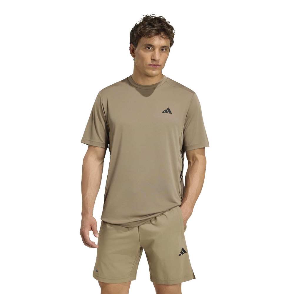 ADIDAS M TECH ESSENTIALS WORKOUT 3-STRIPES T-SHIRT