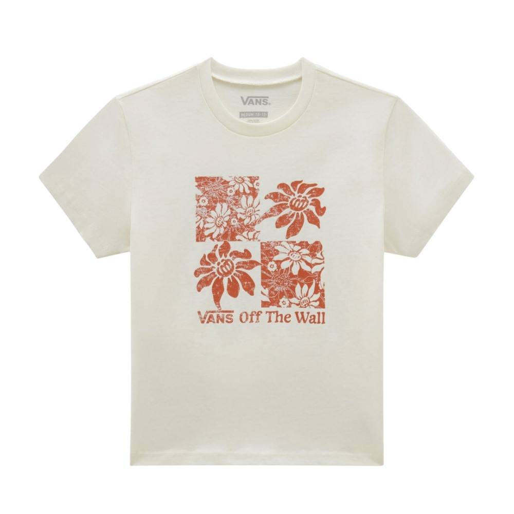 VANS GIRLS TROPIC CHECK CREW T-SHIRT