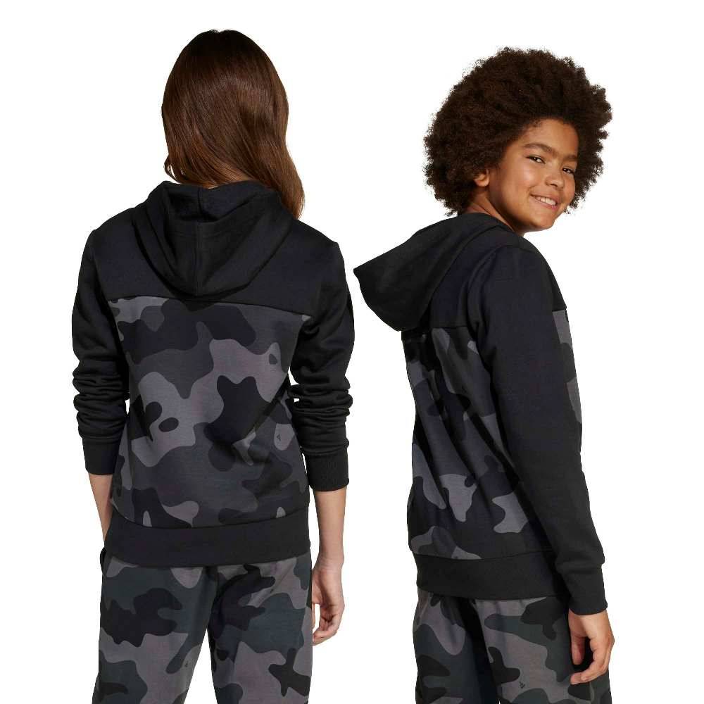 ADIDAS YOUTH SEASONAL ESSENTIALS CAMO FLEECE HOODIE