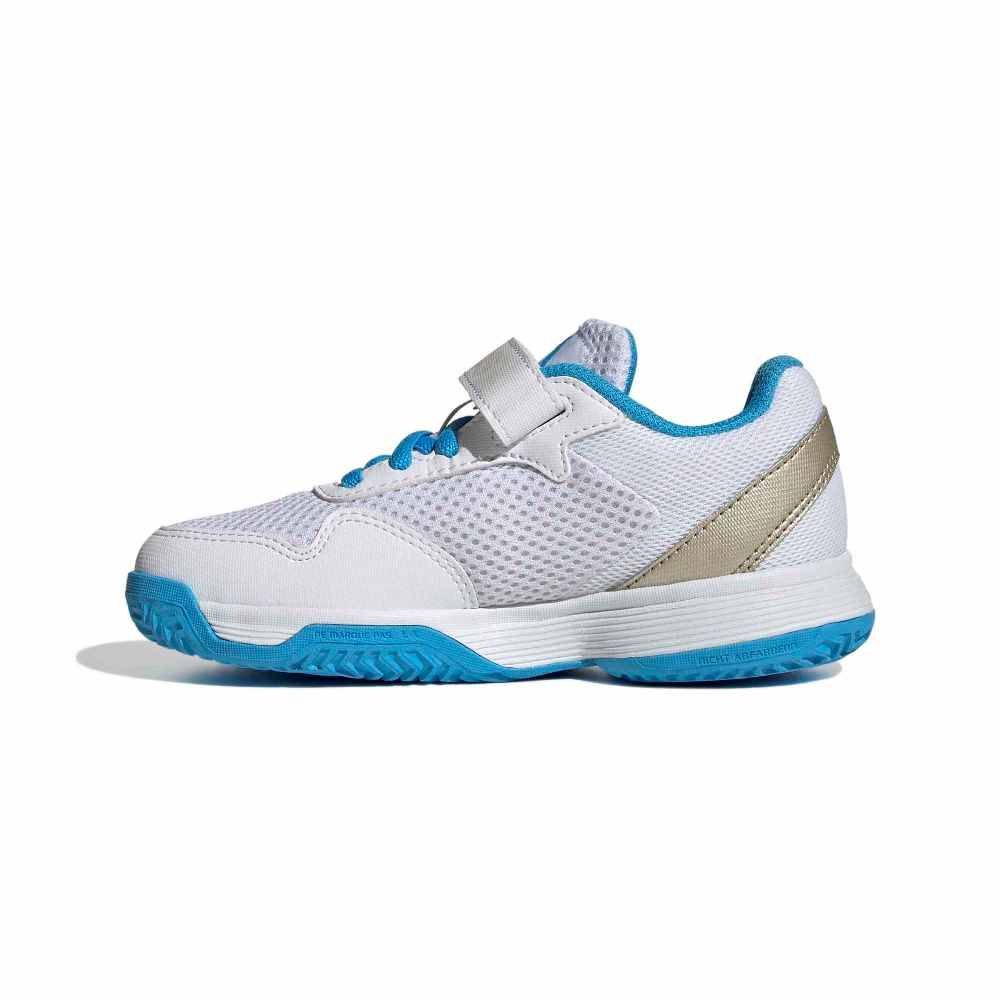 ADIDAS KIDS COURTFLASH HOOK-AND-LOOP TENNIS SHOES