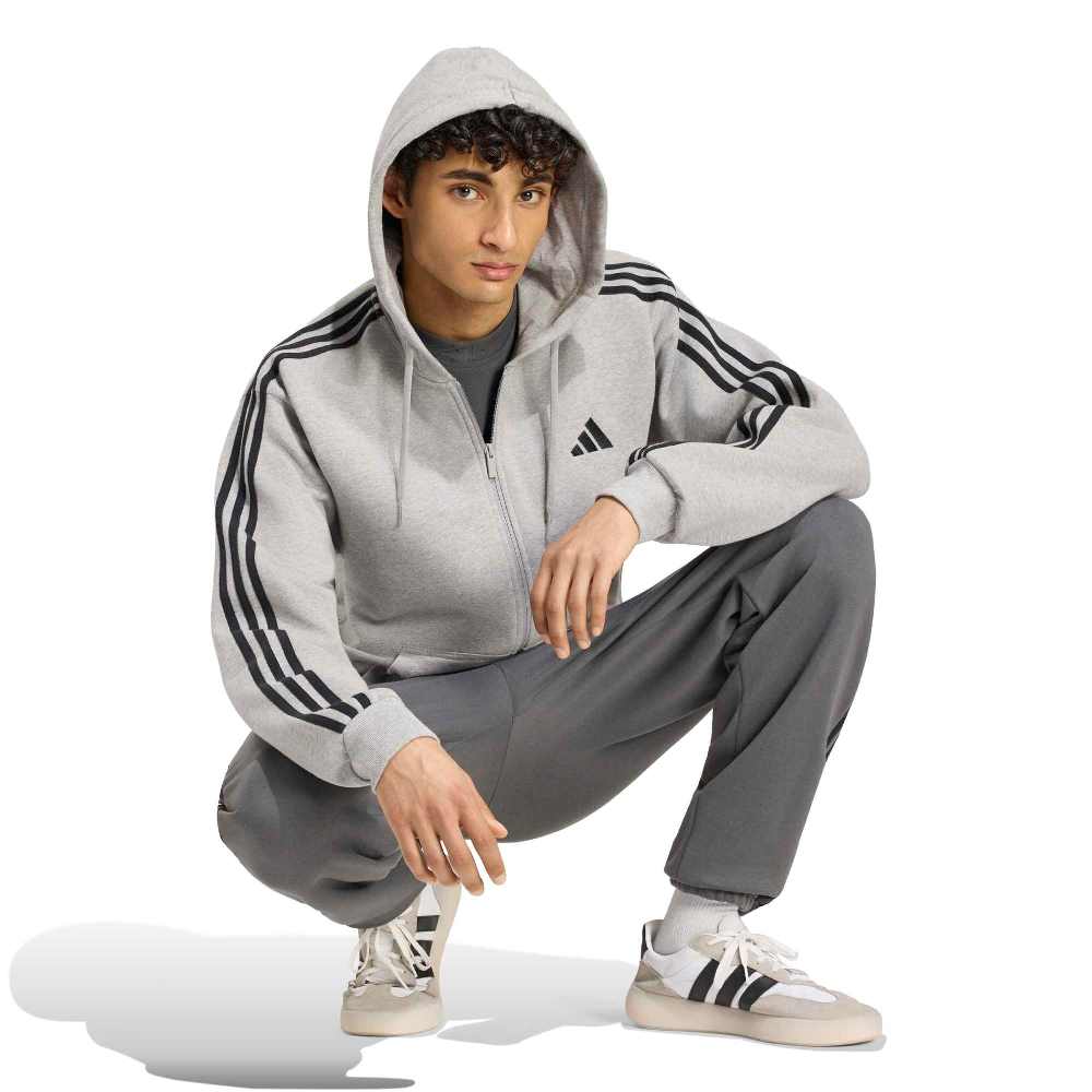 ADIDAS M ESSENTIALS 3-STRIPES FLEECE TAPERED CUFFED PANTS