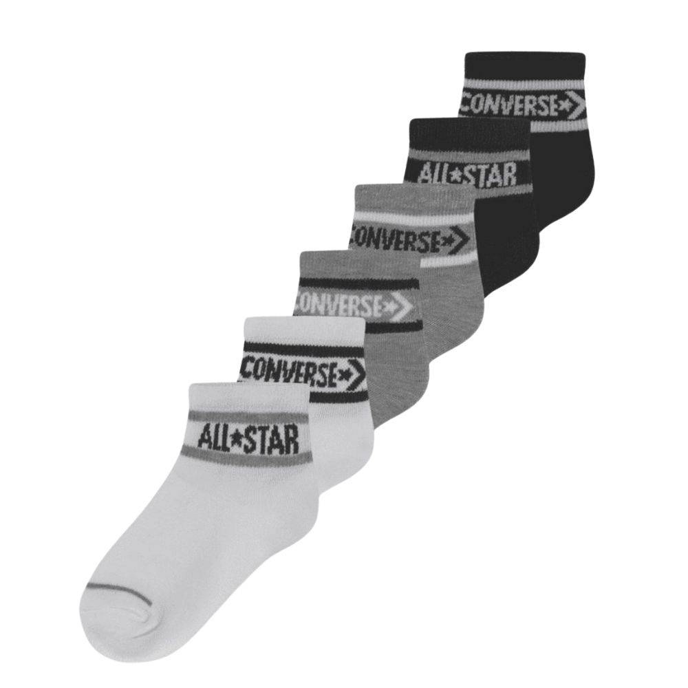 CONVERSE WORDMARK JUNIOR 6-PACK ANKLE SOCKS