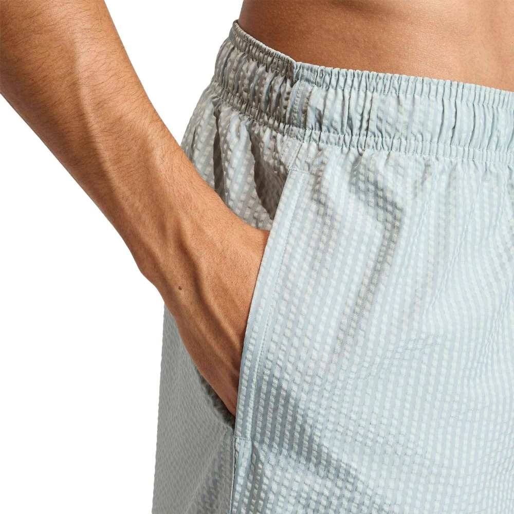 ADIDAS M SEERSUCKER STRIPY SWIM SHORTS 5 INCH