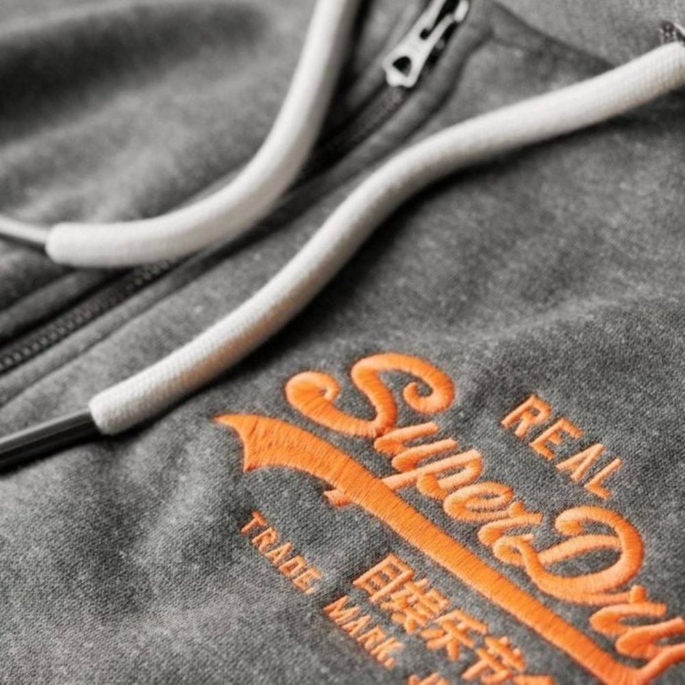 SUPERDRY NEON VINTAGE LOGO GRAPHIC ZIP HOODIE