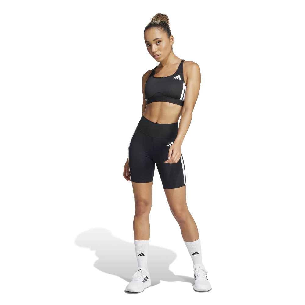 ADIDAS OPTIME ESSENTIALS WORKOUT 3-STRIPES SHORT LEGGINGS