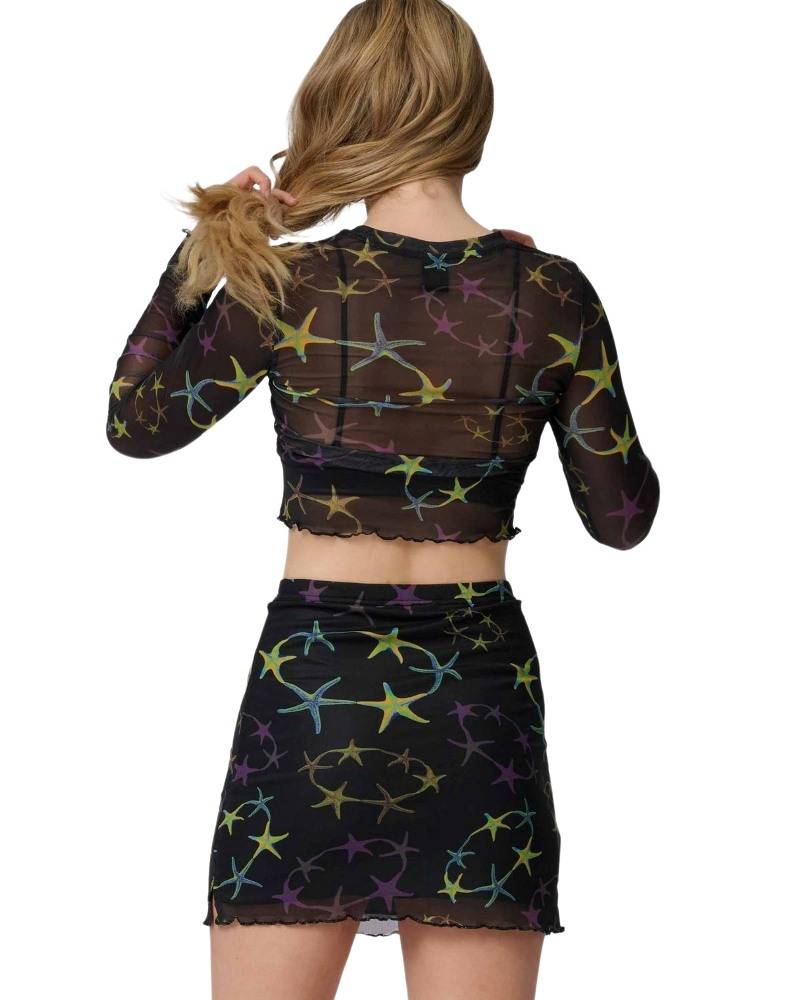 SANTA CRUZ STRIP DIGI MESH CROP LS TOP