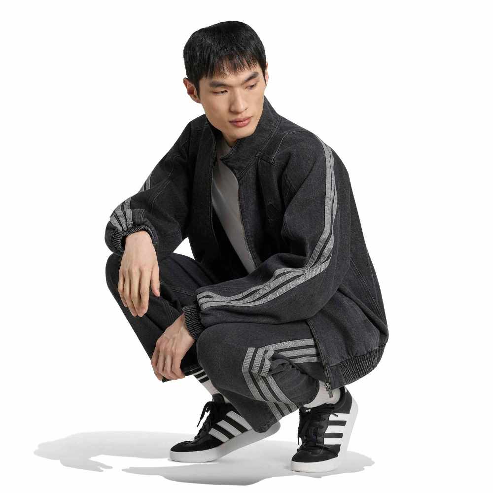 ADIDAS M STADIUM REGULAR FIT DENIM FULL LENGTH OPEN HEM TRACK PANTS