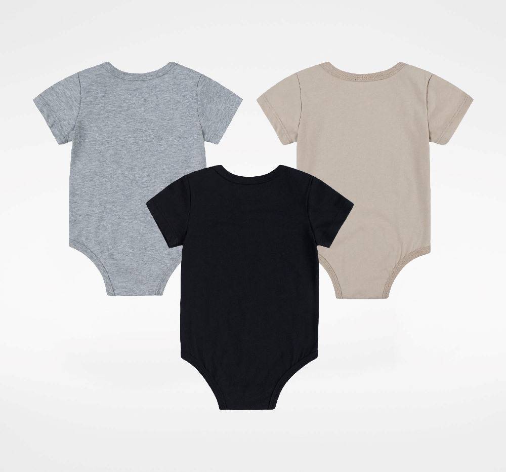 CONVERSE DINOS NEWBORN 3PK BODYSUIT