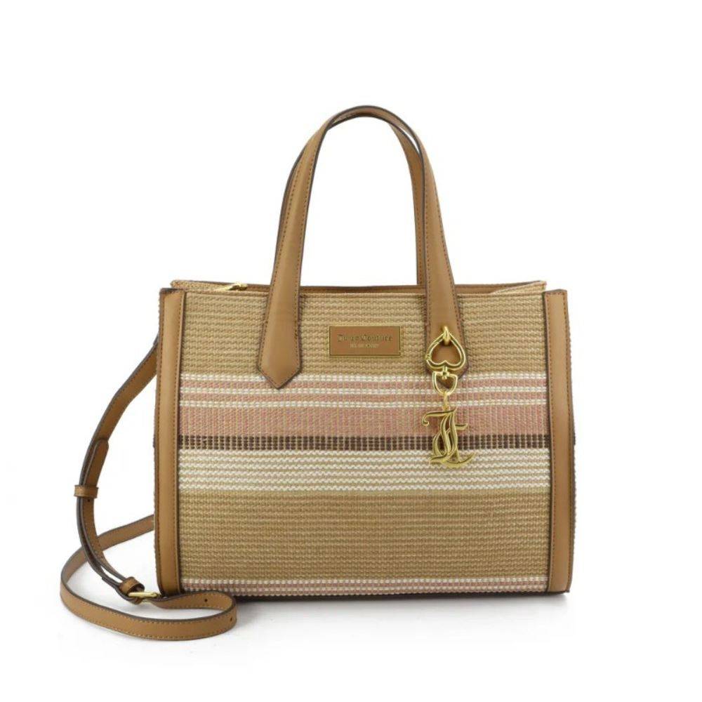 JUICY COUTURE LILY STRAW MEDIUM SHOPPING BAG