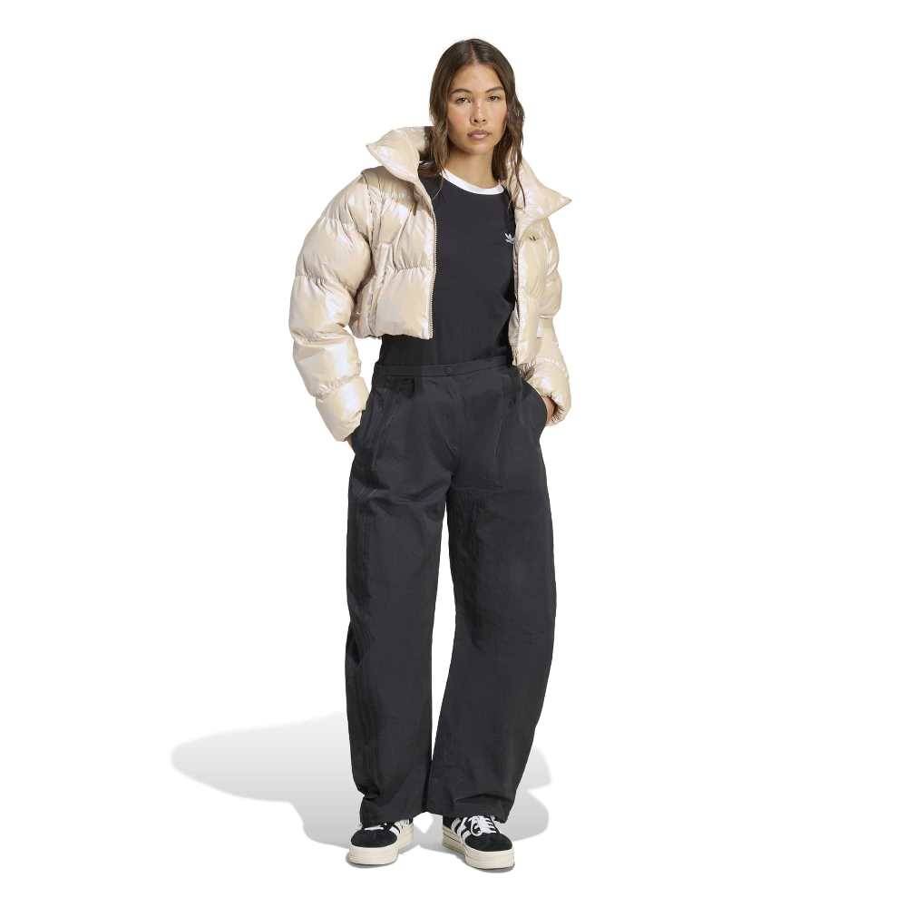 ADIDAS ORIGINALS ESSENTIALS GLOSSY 2IN1 CROPPED PUFFER