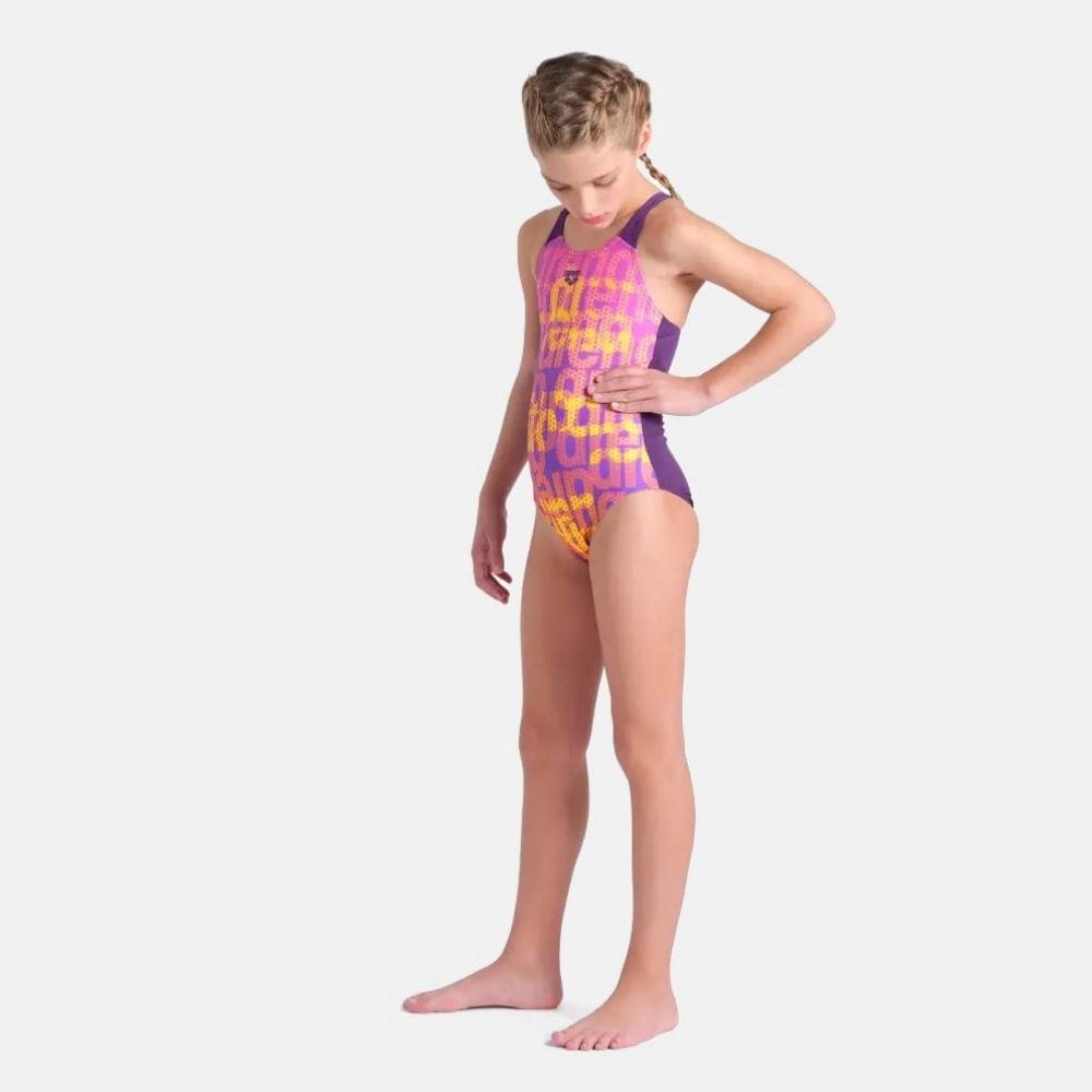 ARENA GIRL'S MULTI COLOURS SWIMSUIT V BACK