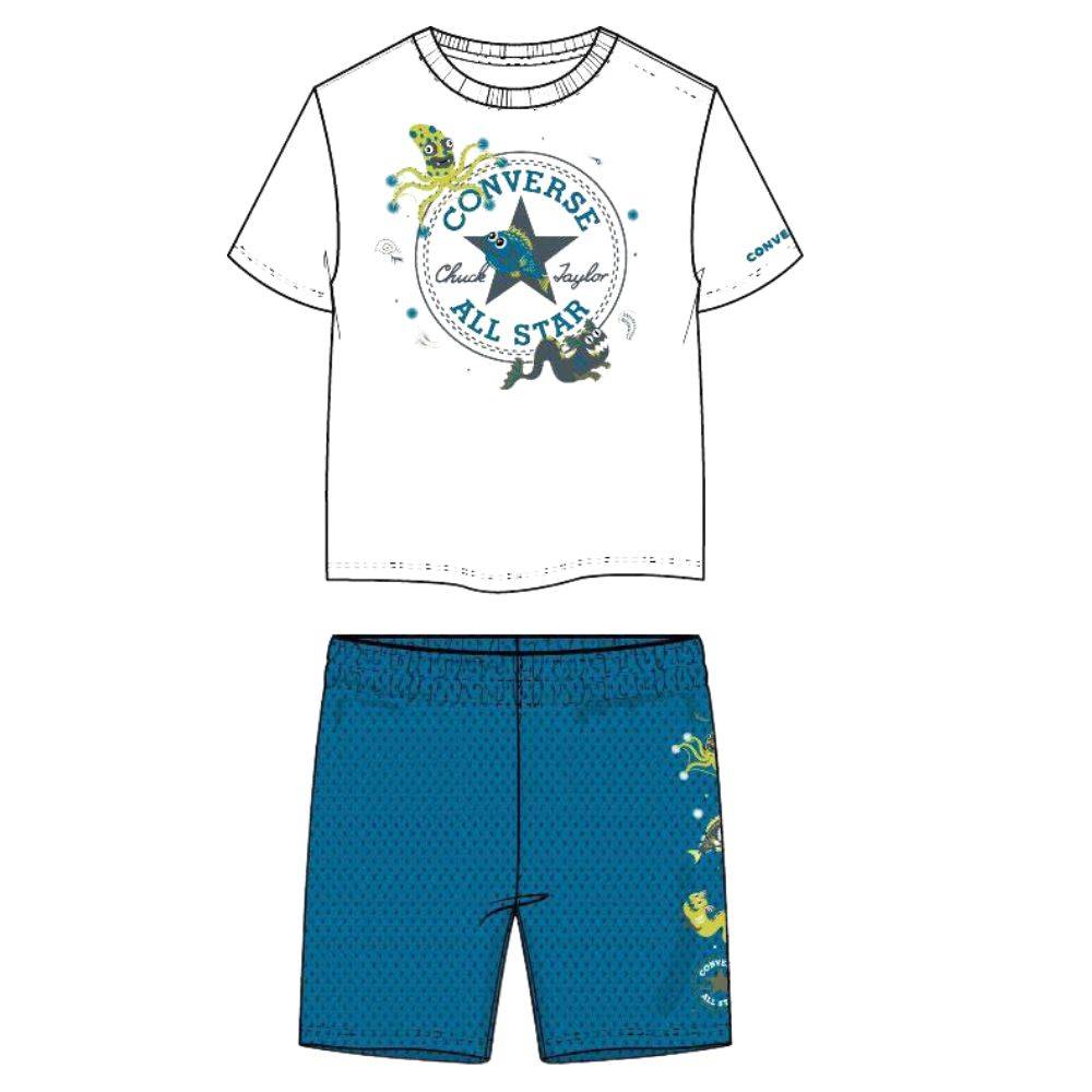 CONVERSE LITTLE KIDS DEEP SEA CRUISERS SHORT SET