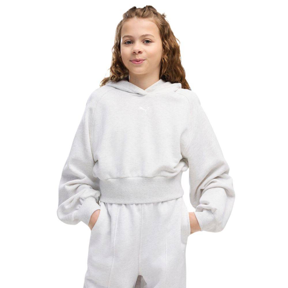 PUMA ESS RELAXED CROPPED BALLOON SLEEVE HOODIE TR G