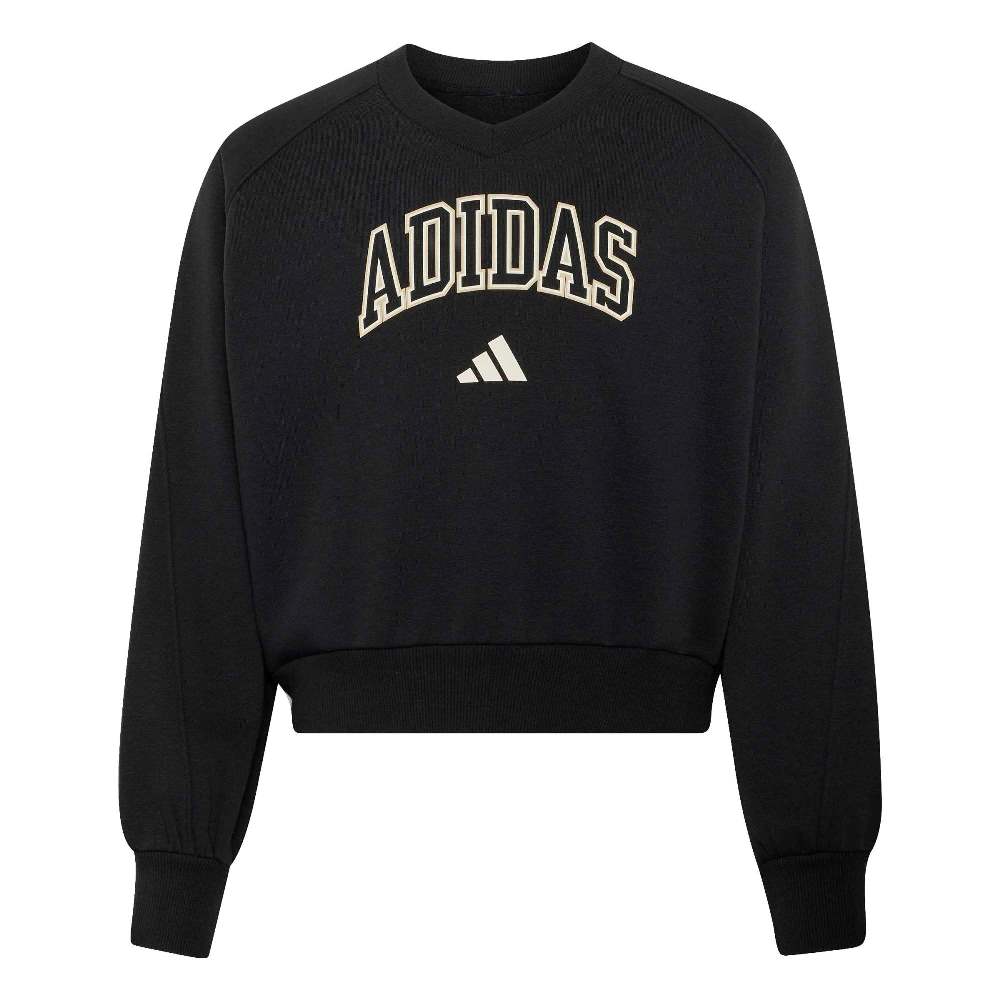ADIDAS GIRLS SEASONALS COLLEGIATE TYPOGRAPHY V-NECK