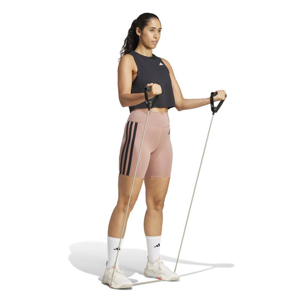 ADIDAS OPTIME ESSENTIALS WORKOUT 3-STRIPES SHORT LEGGINGS
