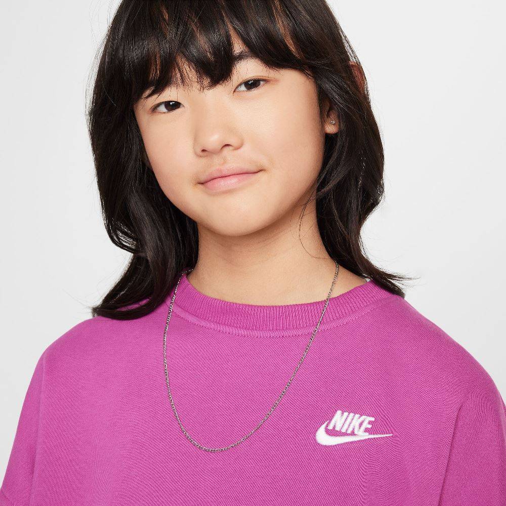 NIKE GIRLS NSW FLEECE BOXY CREW-NECK