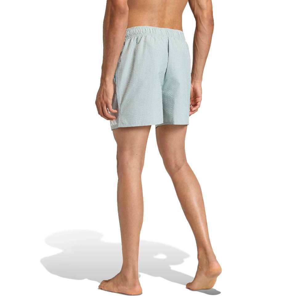 ADIDAS M SEERSUCKER STRIPY SWIM SHORTS 5 INCH