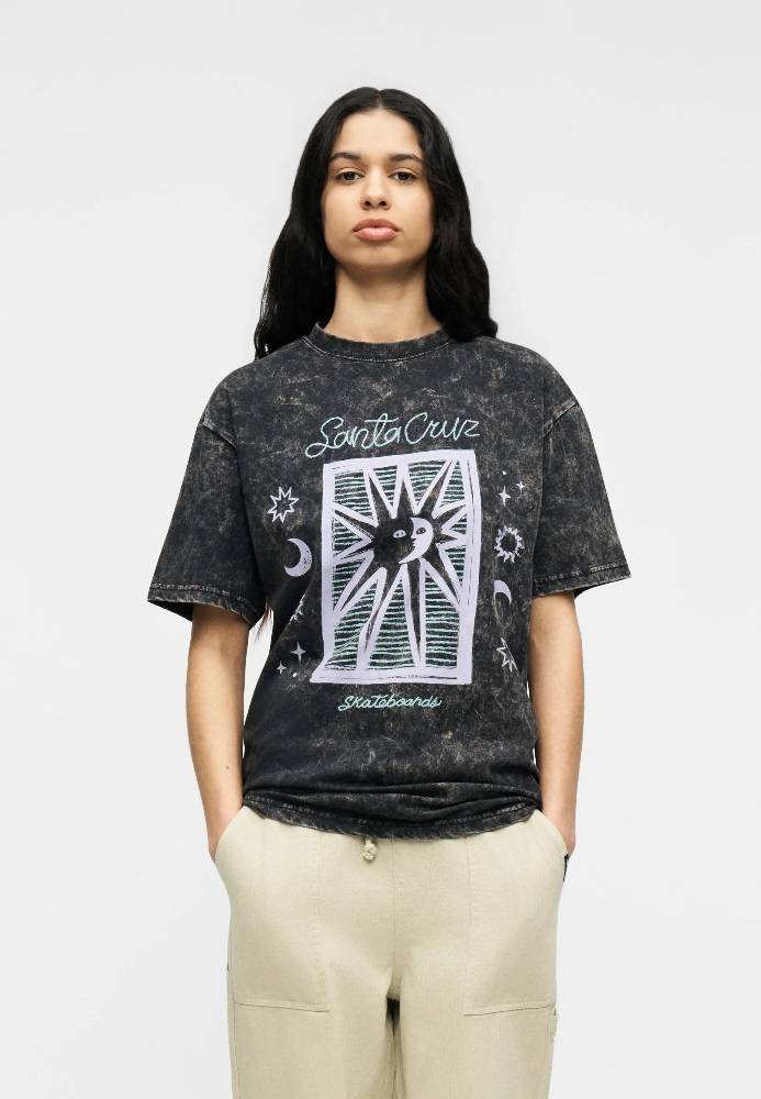 SANTA CRUZ SUN STAMP SCRIPT T-SHIRT