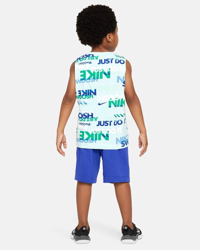 NIKE LITTLE KIDS B NSW PE AOP TANK SHORT SET