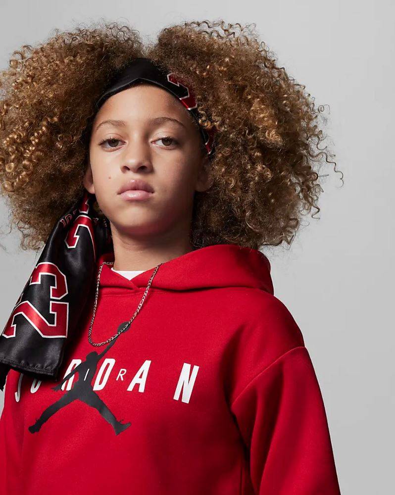 NIKE JORDAN GIRLS JUMPMAN SUSTAINABLE HOODIE