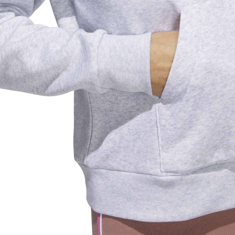 ADIDAS SEASONAL ESSENTIALS RUFFLED BIG LOGO GRAPHIC HOODIE