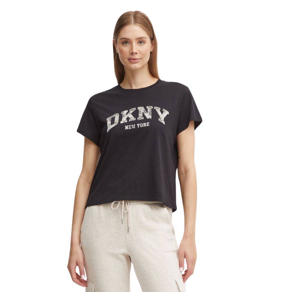DKNY CAMO VARSITY LOGO TEE