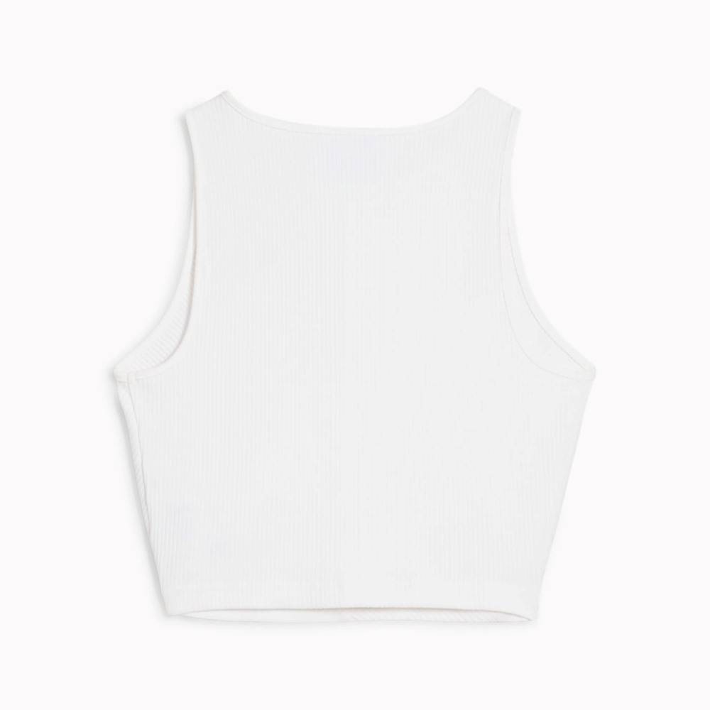 PUMA WARDROBE ESS RIBBED CROP TOP