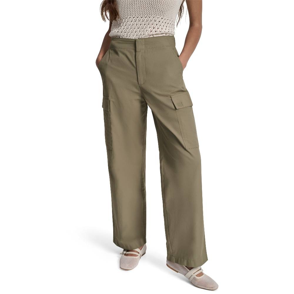 DKNY HIGH-RISE STRAIGHT-LEG CARGO PANT