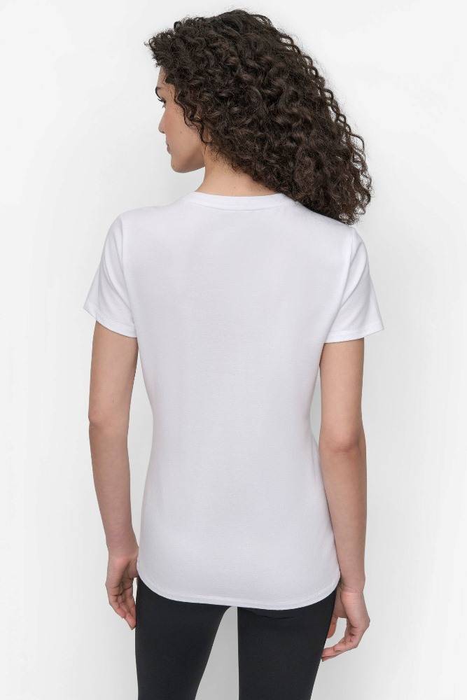 DKNY EMBELLISHED LOGO TEE