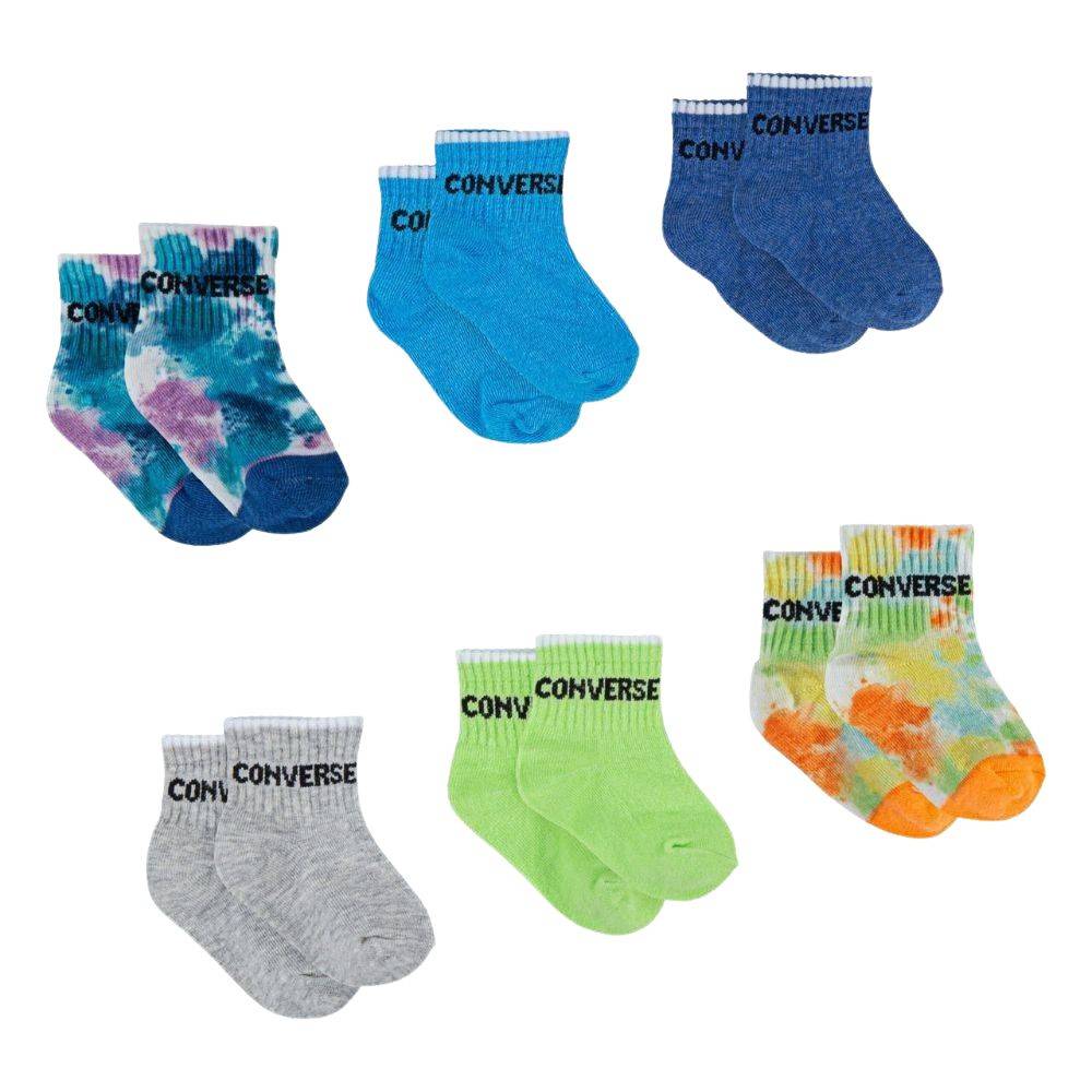CONVERSE LITTLE KIDS FASHION GRIPPER 6-PAIRS SOCKS