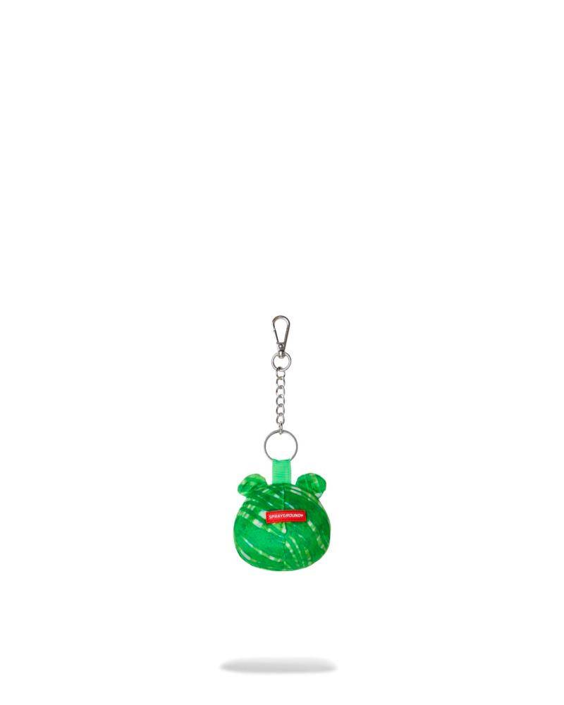 SPRAYGROUND DOODLE CHECKER BEAR HEAD KEYCHAIN