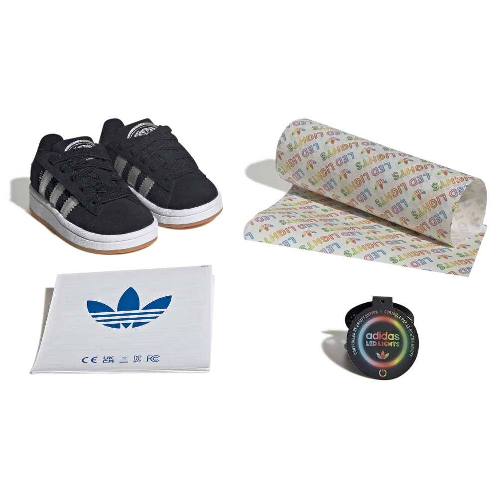 ADIDAS ORIGINALS INFANT CAMPUS 00S LED LIGHTS COMFORT CLOSURE ELASTIC LACE SHOES