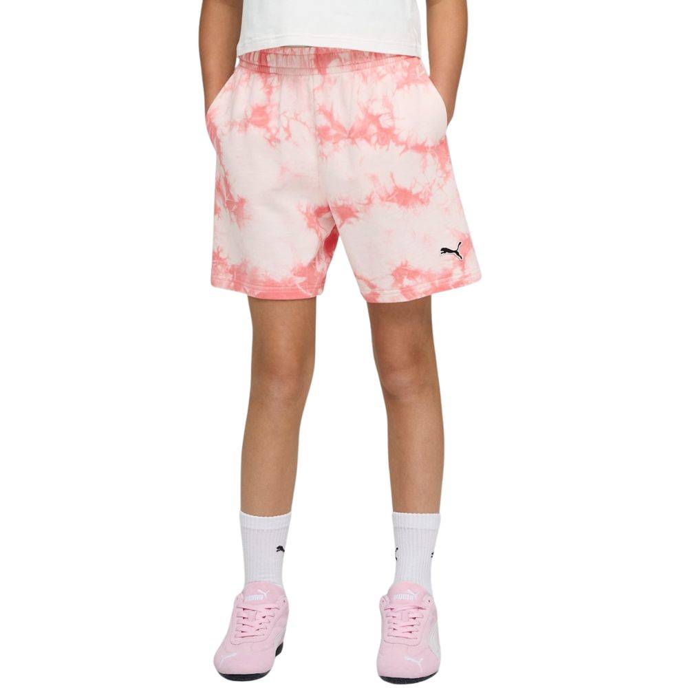 PUMA ESS ELEVATED RELAXED TIE-DYE SHORTS TR