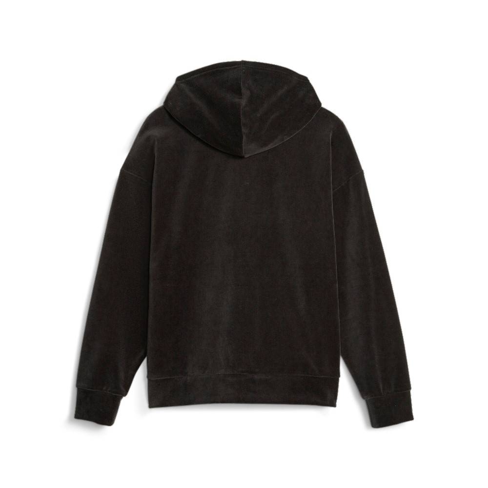 PUMA ESS ELEVATED VELOUR FULL-ZIP HOODIE