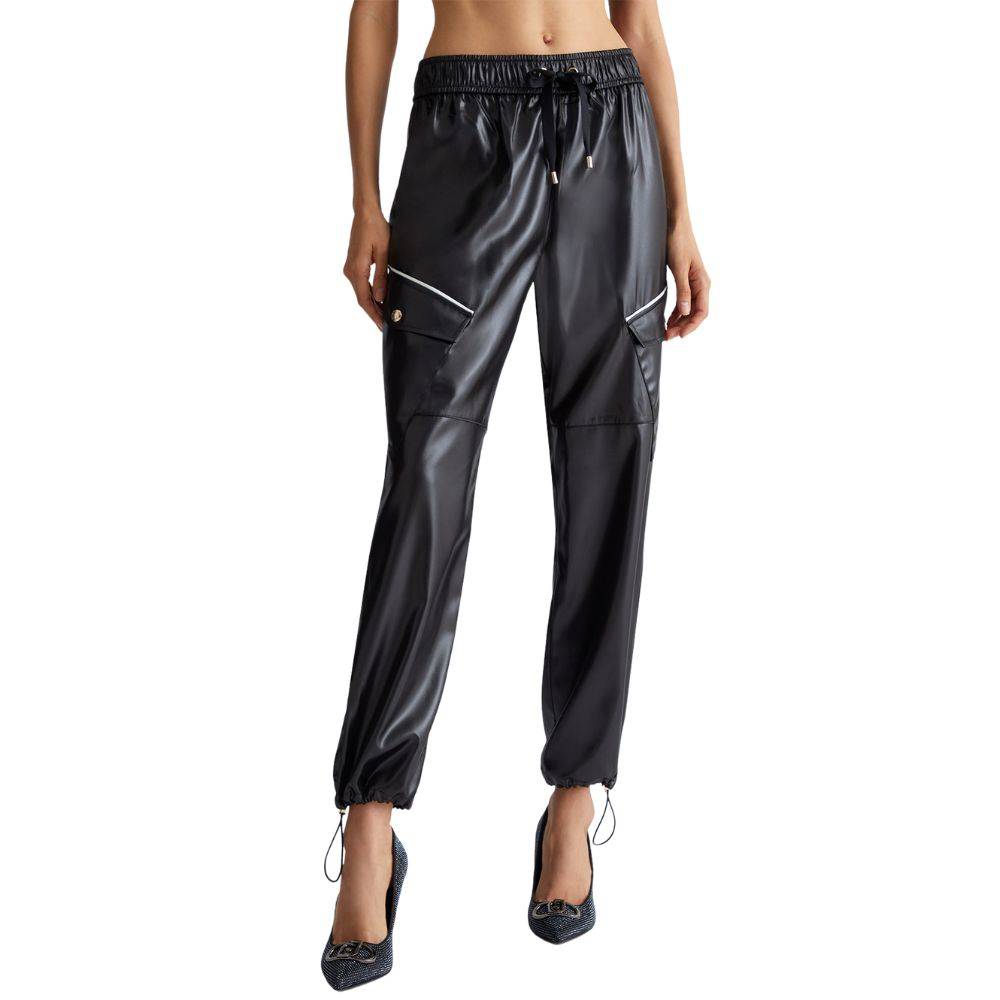 LIU JO JOGGING TROUSERS IN COATED FABRIC