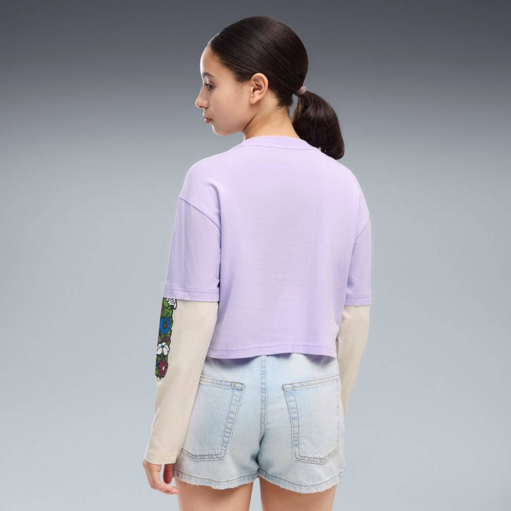 PUMA MID90S RELAXED SHORT LENGTH LAYERED LONGLSEEVE TEE G