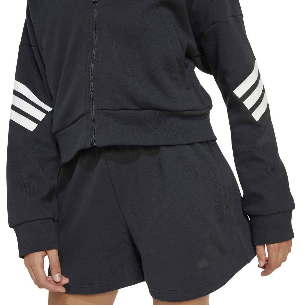 ADIDAS GIRLS FUTURE ICONS 3 STRIPES FULL ZIP HOODED TRACK TOP