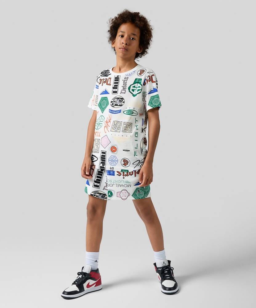NIKE JORDAN BOYS MJ ESSENTIALS FT AOP SHORT