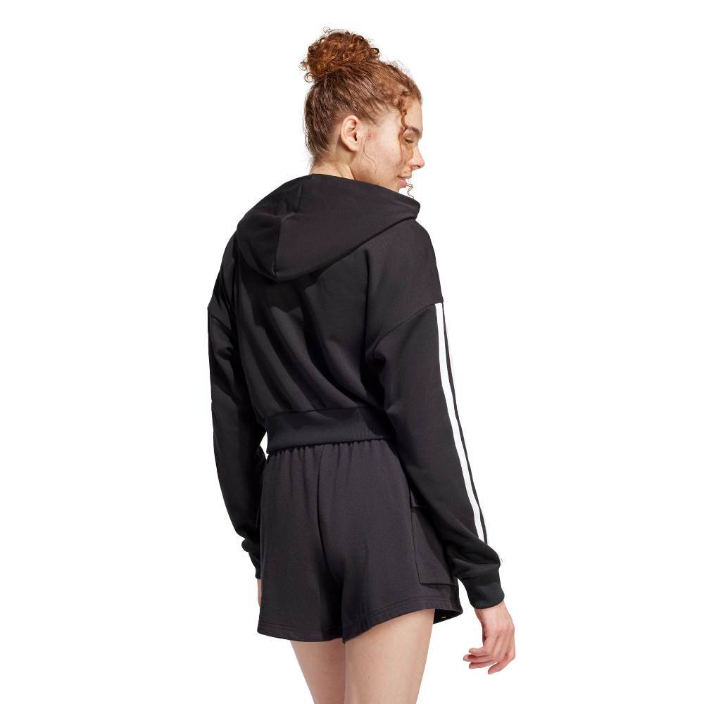 ADIDAS ESSENTIALS 3-STRIPES FRENCH TERRY CROPPED HOODIE