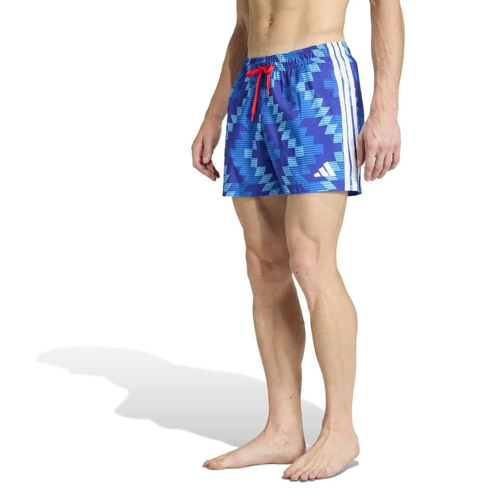 ADIDAS M FOOTBALL-INSPIRED GRAPHIC SWIM SHORTS 5-INCH