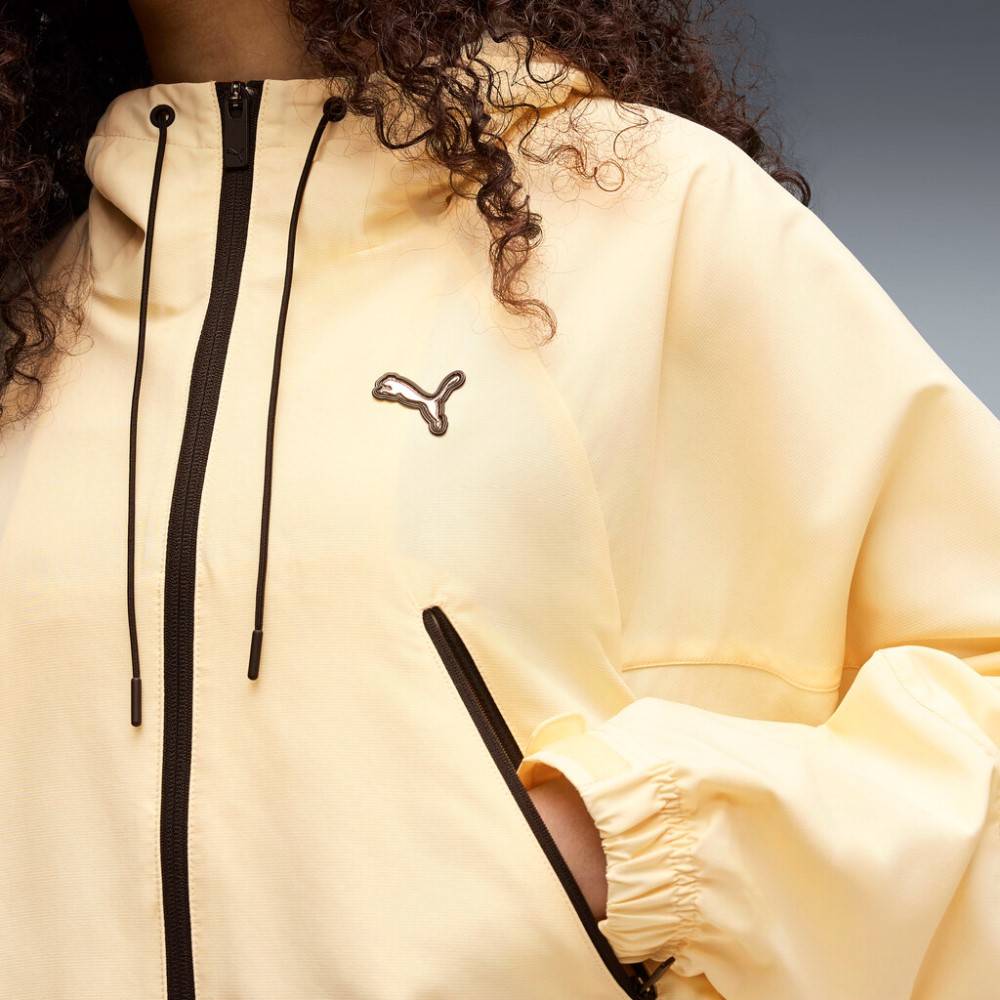 PUMA STREET GLAM OVERSIZED SHORT HOODED WOVEN JACKET