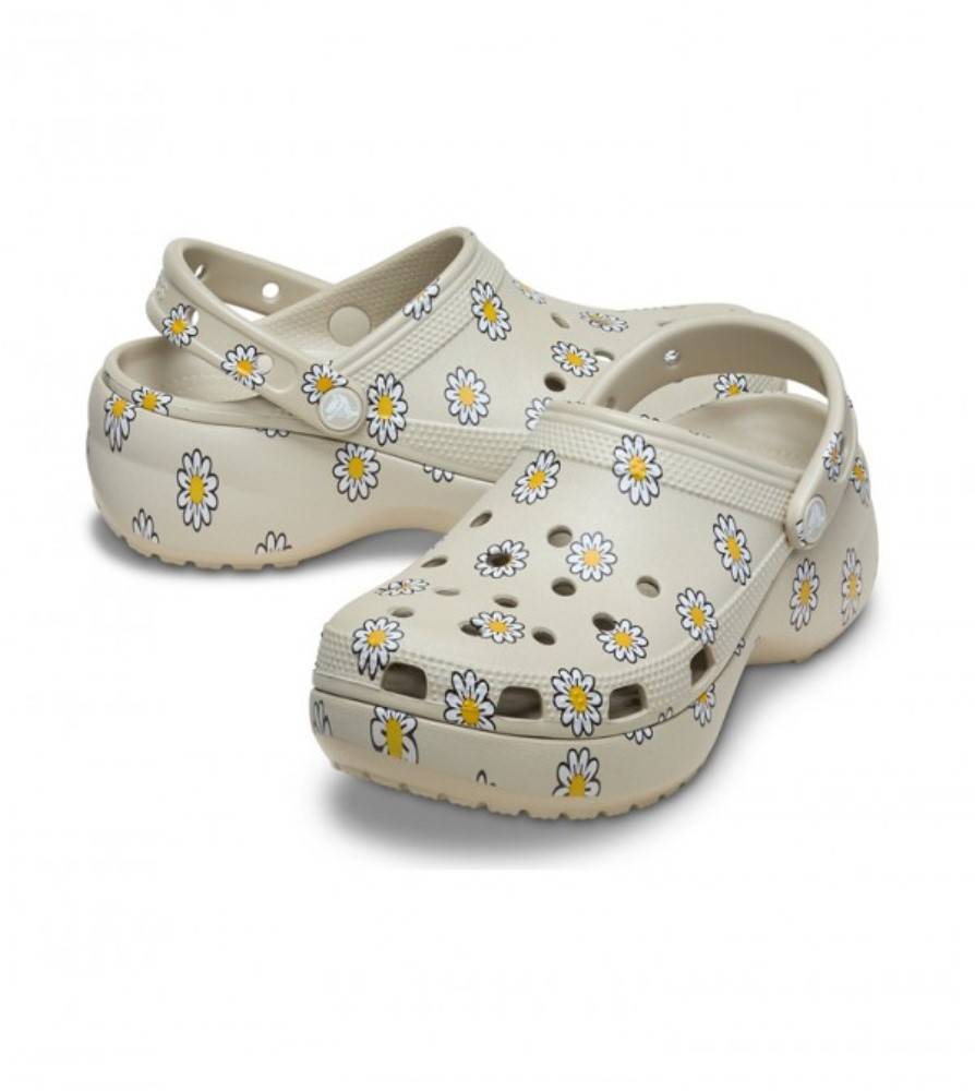 CROCS CLASSIC PLATFORM FLORAL CLOG