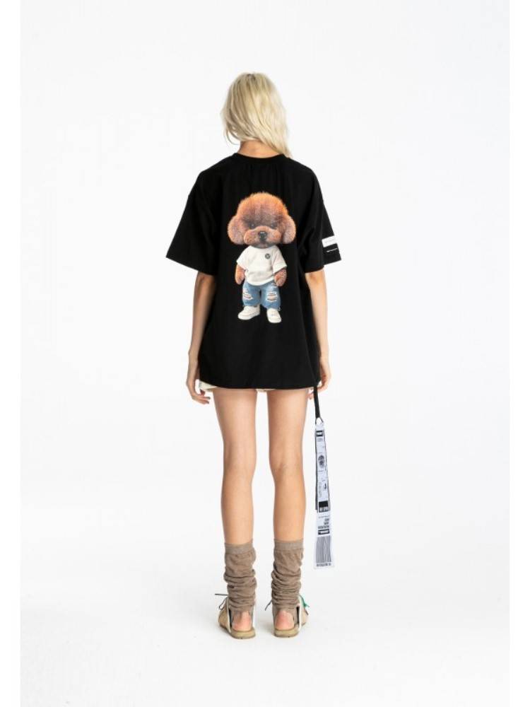 MWM TEDDY BEAR STREETWEAR DOG PRINT REGULAR FIT TEE